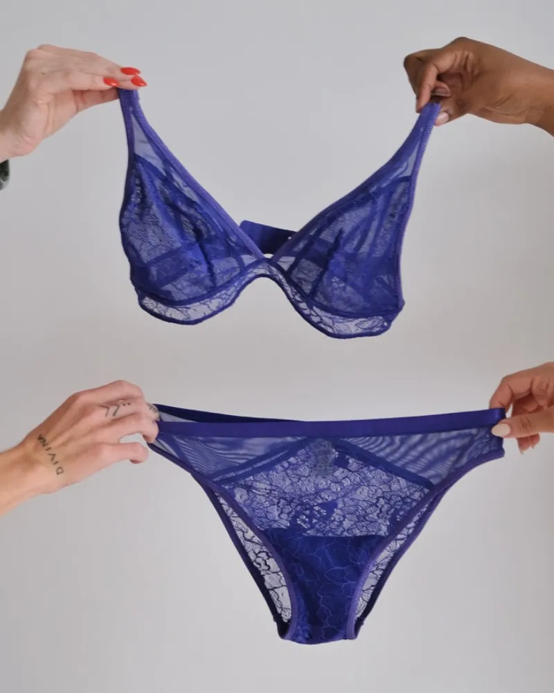 Underclub x Power To The Flower Gaia Mesh & Lace Cheeky Bikini sold by Underclub product image thumbnail 4