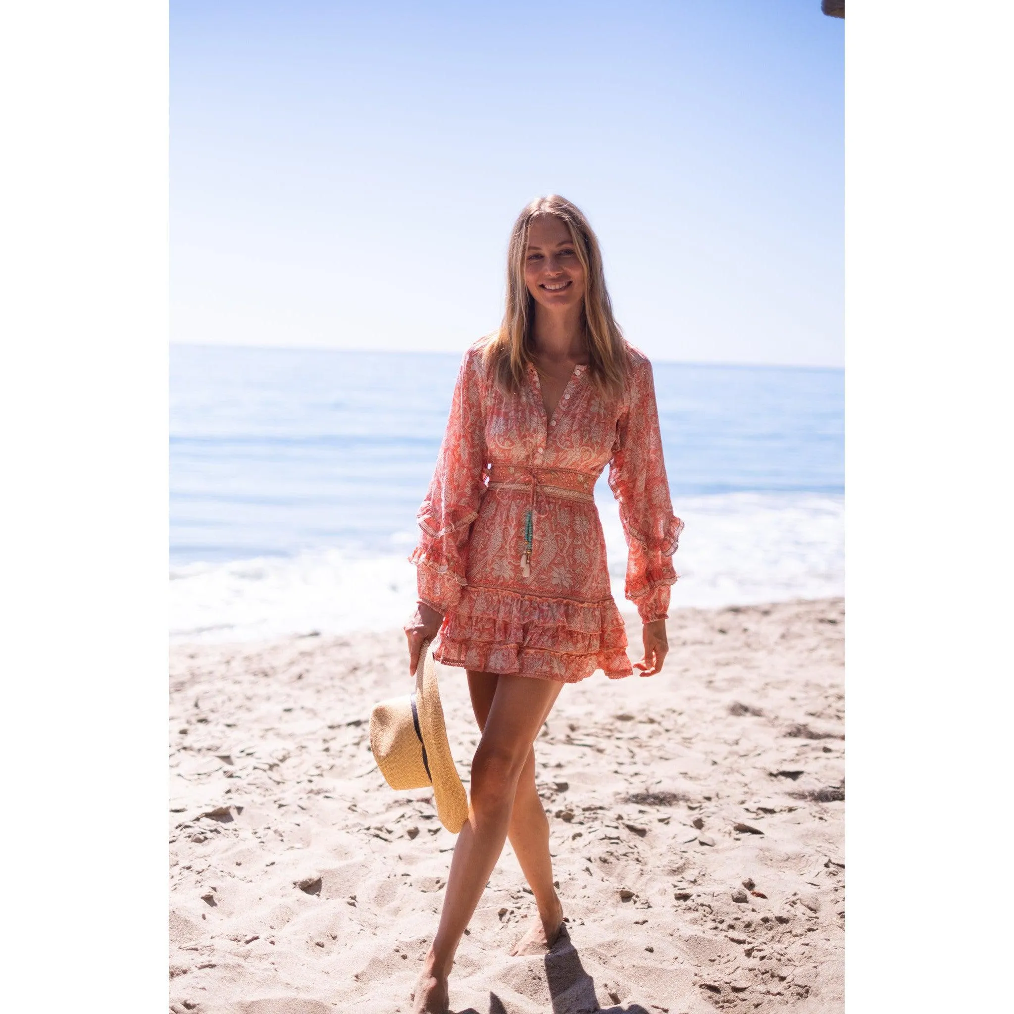 Peach Camilla Mini Dress sold by Alicia Bell product image thumbnail 4