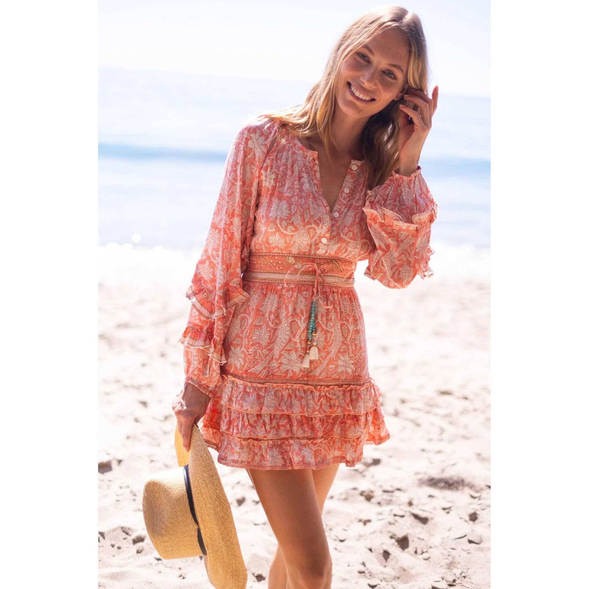 Peach Camilla Mini Dress sold by Alicia Bell product image thumbnail 3