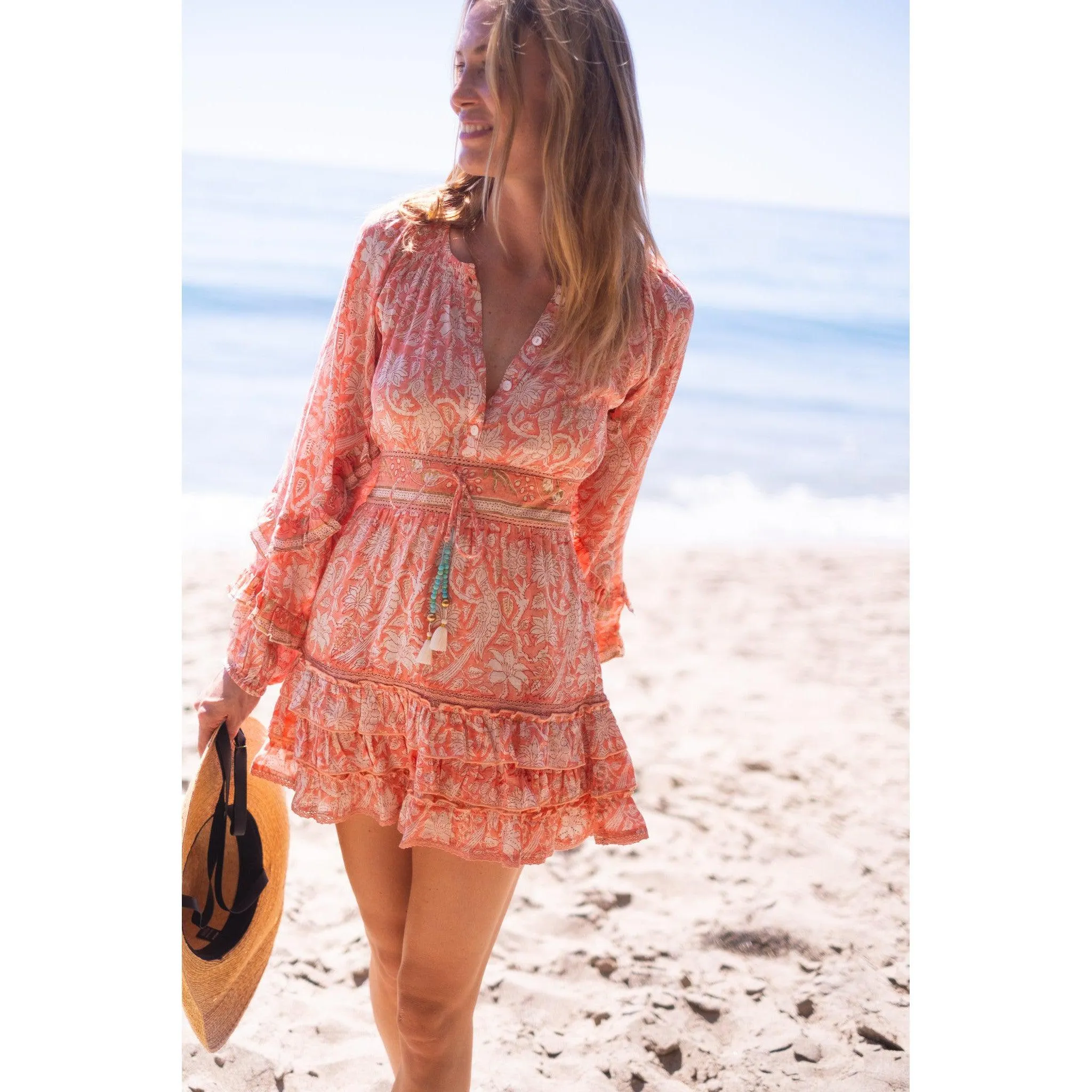 Peach Camilla Mini Dress sold by Alicia Bell product image thumbnail 5