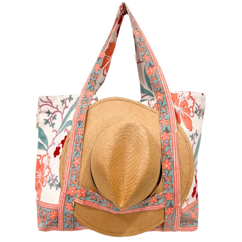 Large Beach Bag With Hat Holder sold by Alicia Bell