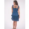 Turquoise Siena Mini Eyelet Dress sold by Alicia Bell
