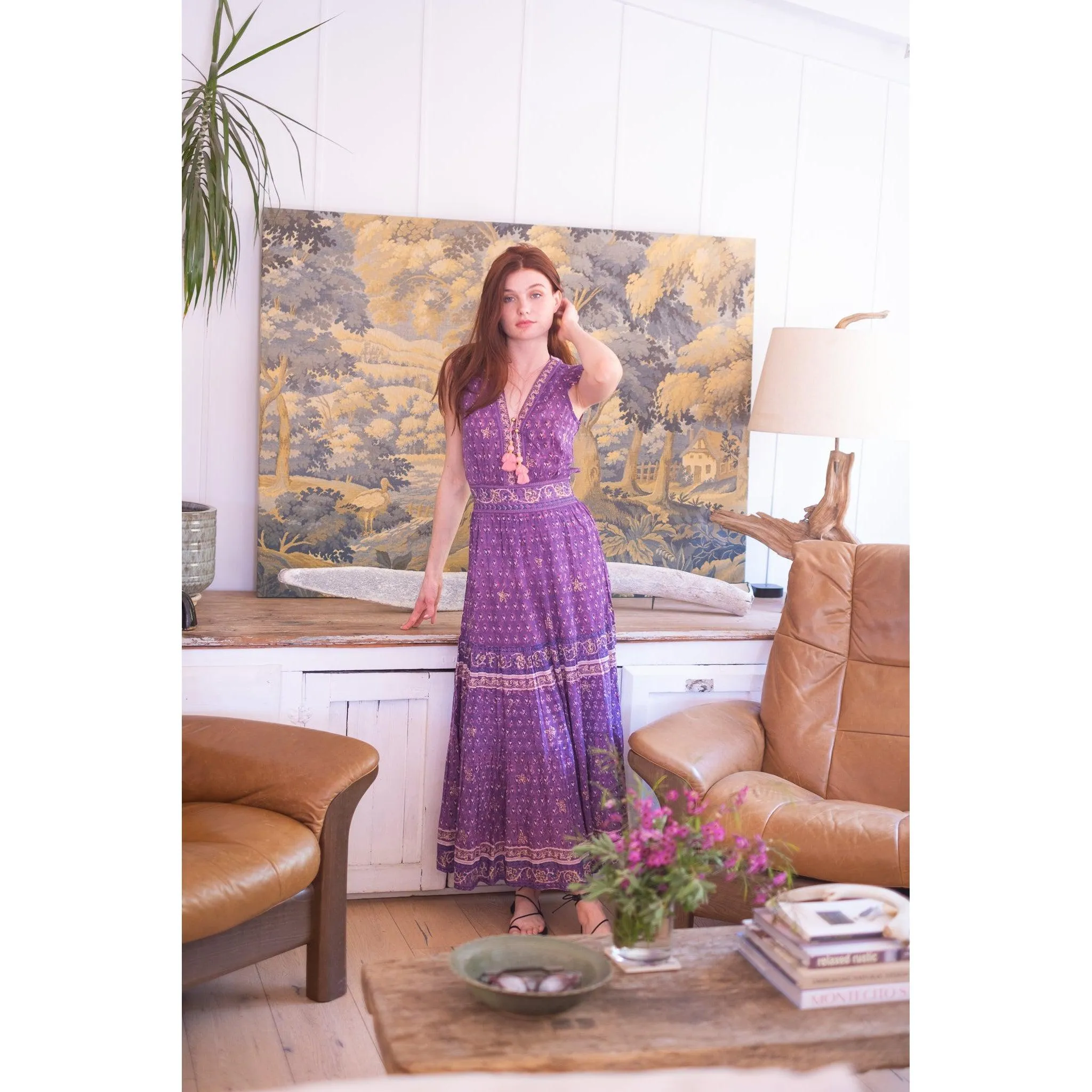 Purple Annabelle Maxi Dress sold by Alicia Bell product image thumbnail 4