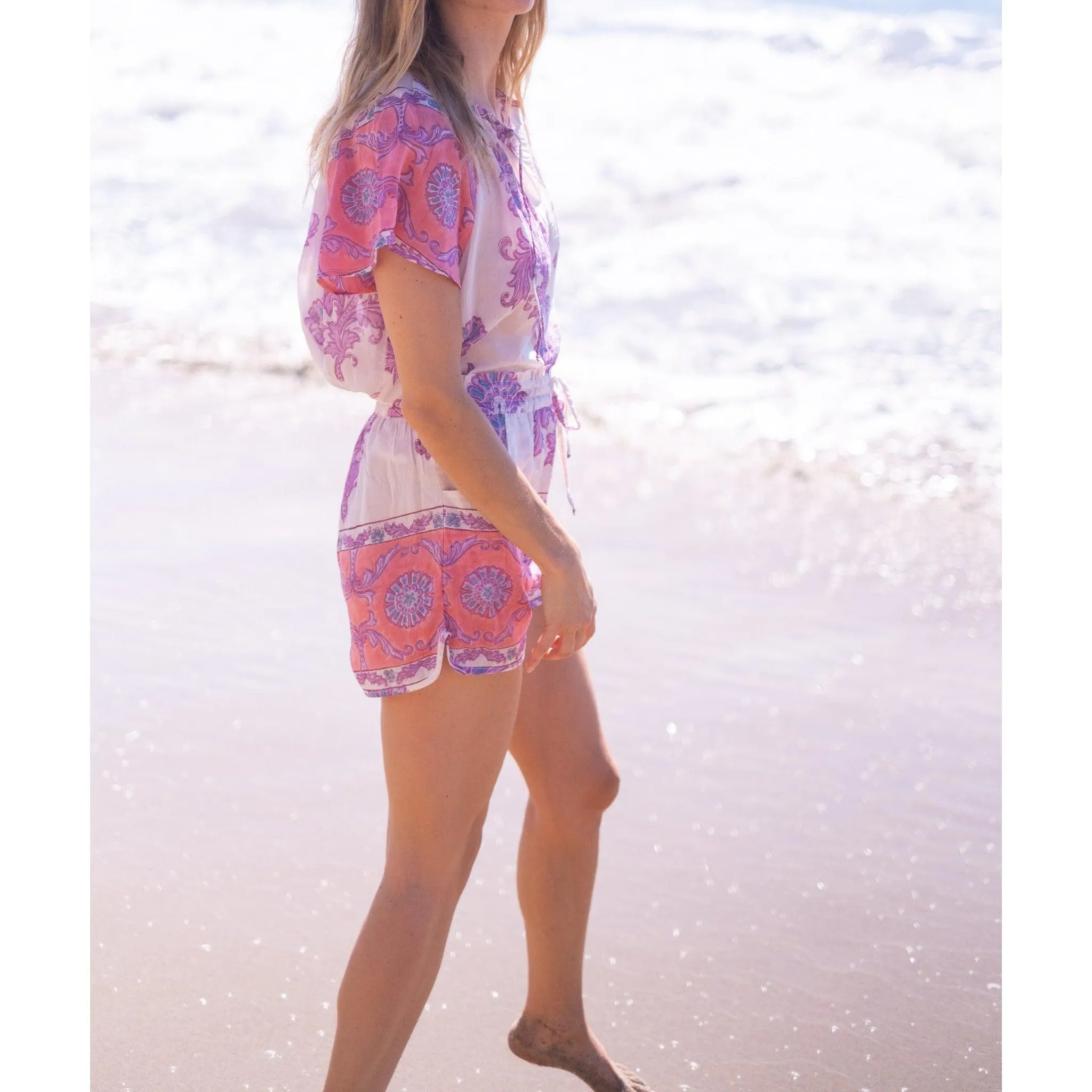 Flower Pjs Rita Top and Piped Shorts sold by Alicia Bell product image thumbnail 5