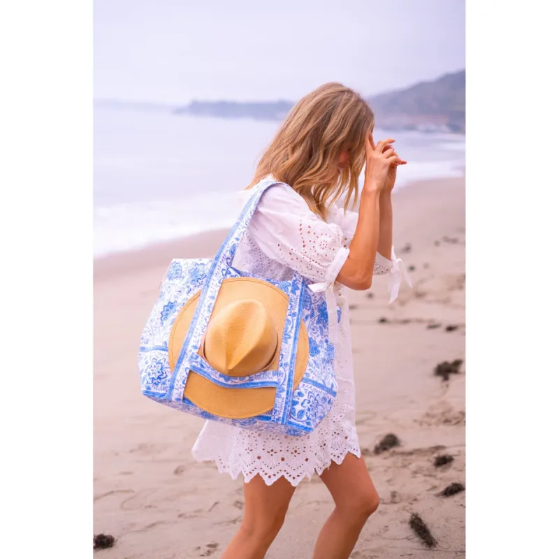 Large Beach Bag With Hat Holder sold by Alicia Bell
