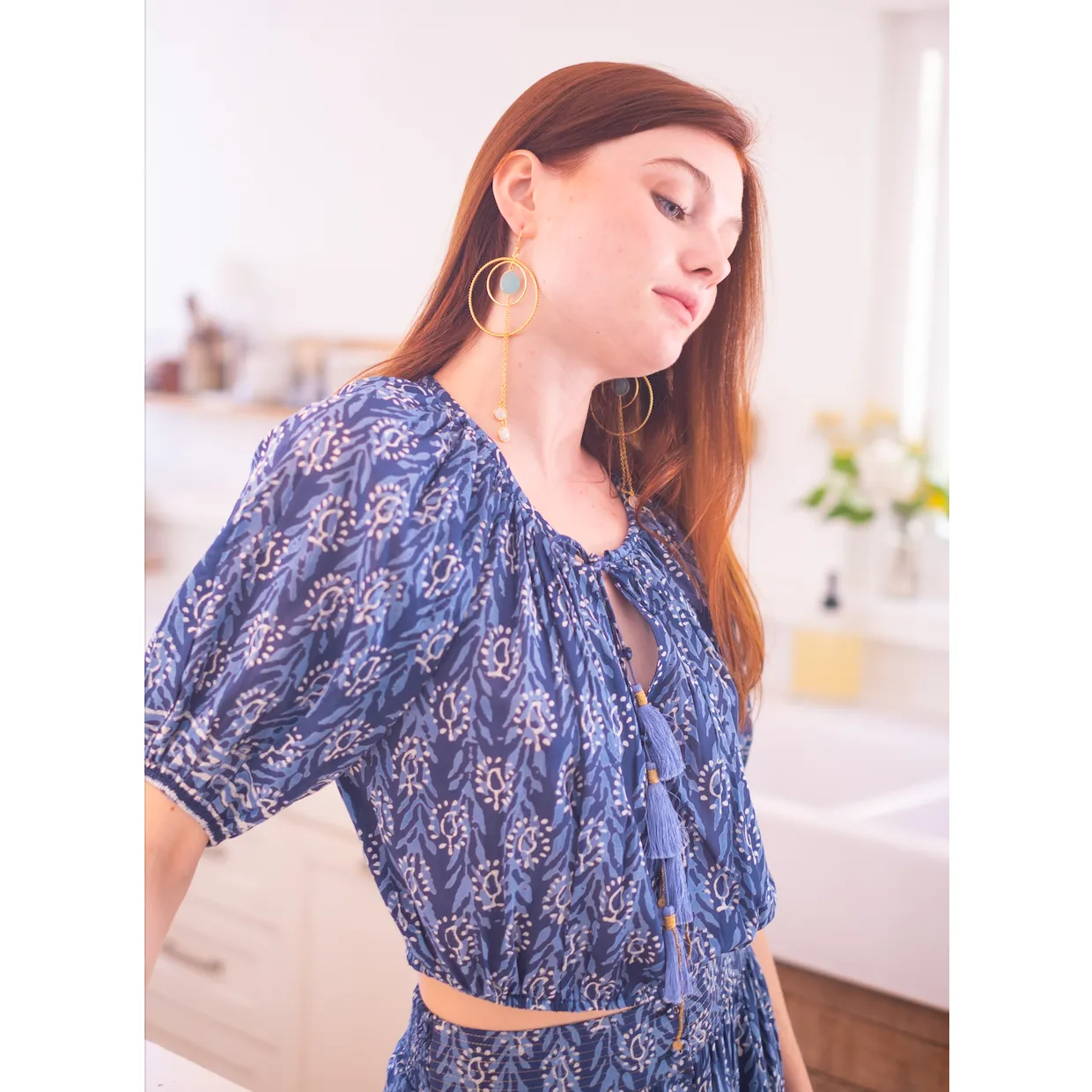 Gold Hoop Earring sold by Alicia Bell product image thumbnail 4