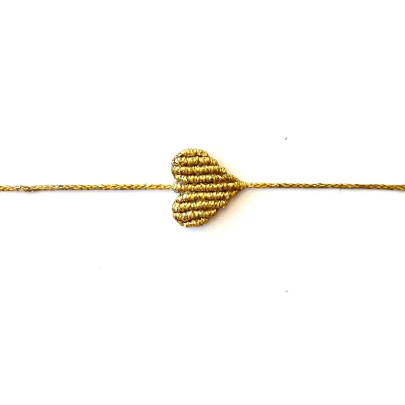 Small Gold Heart Bracelet sold by Alicia Bell