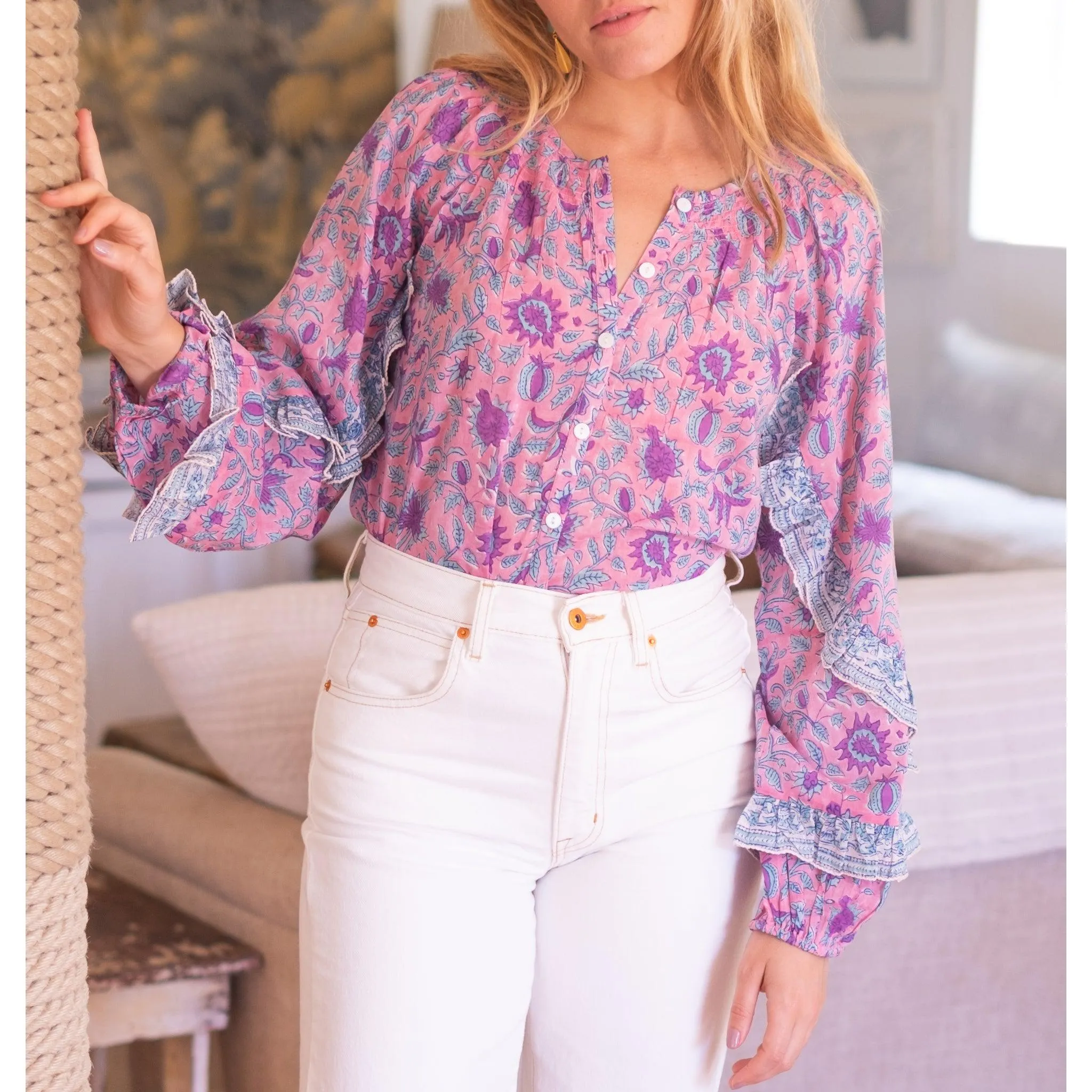 Pink Callie Blouse sold by Alicia Bell product image thumbnail 2