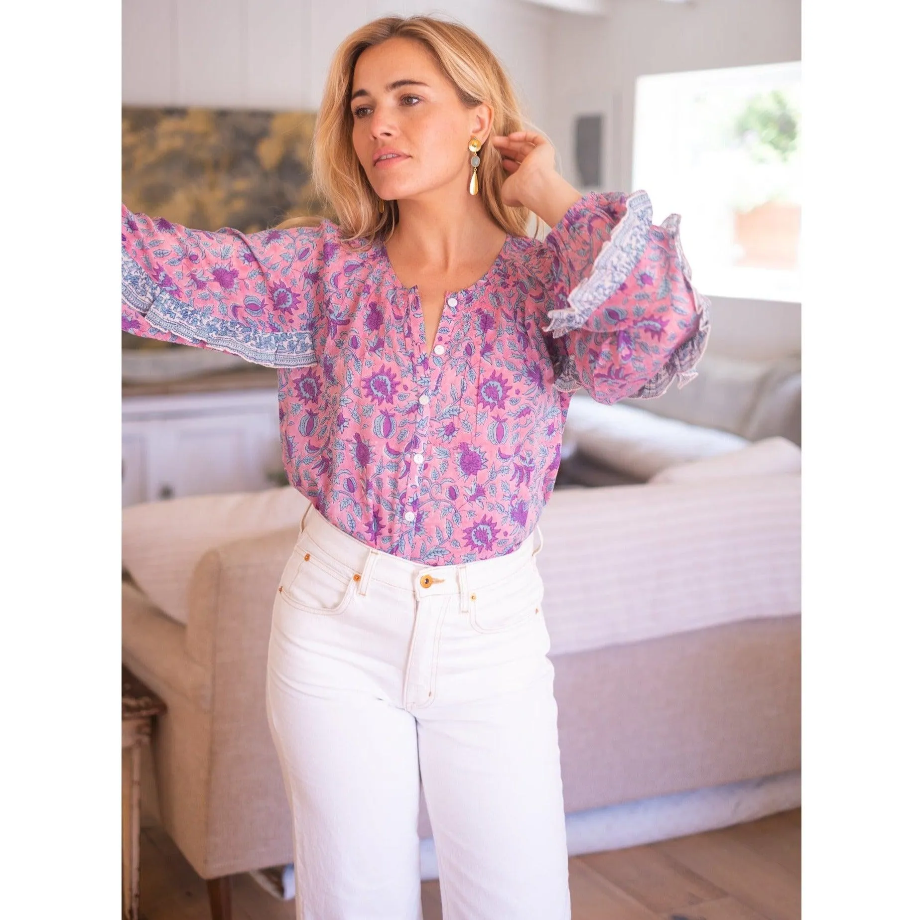 Pink Callie Blouse sold by Alicia Bell product image thumbnail 4