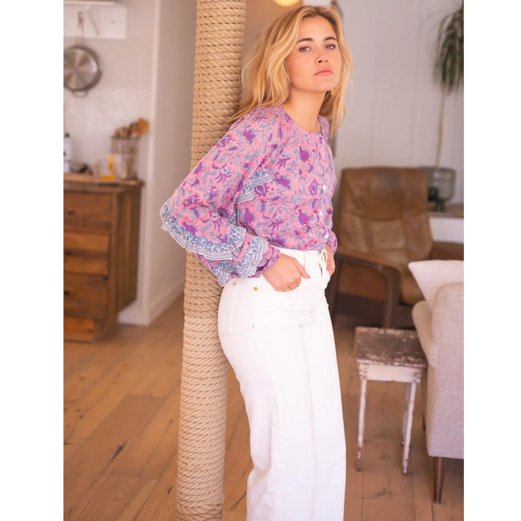 Pink Callie Blouse sold by Alicia Bell product image thumbnail 5
