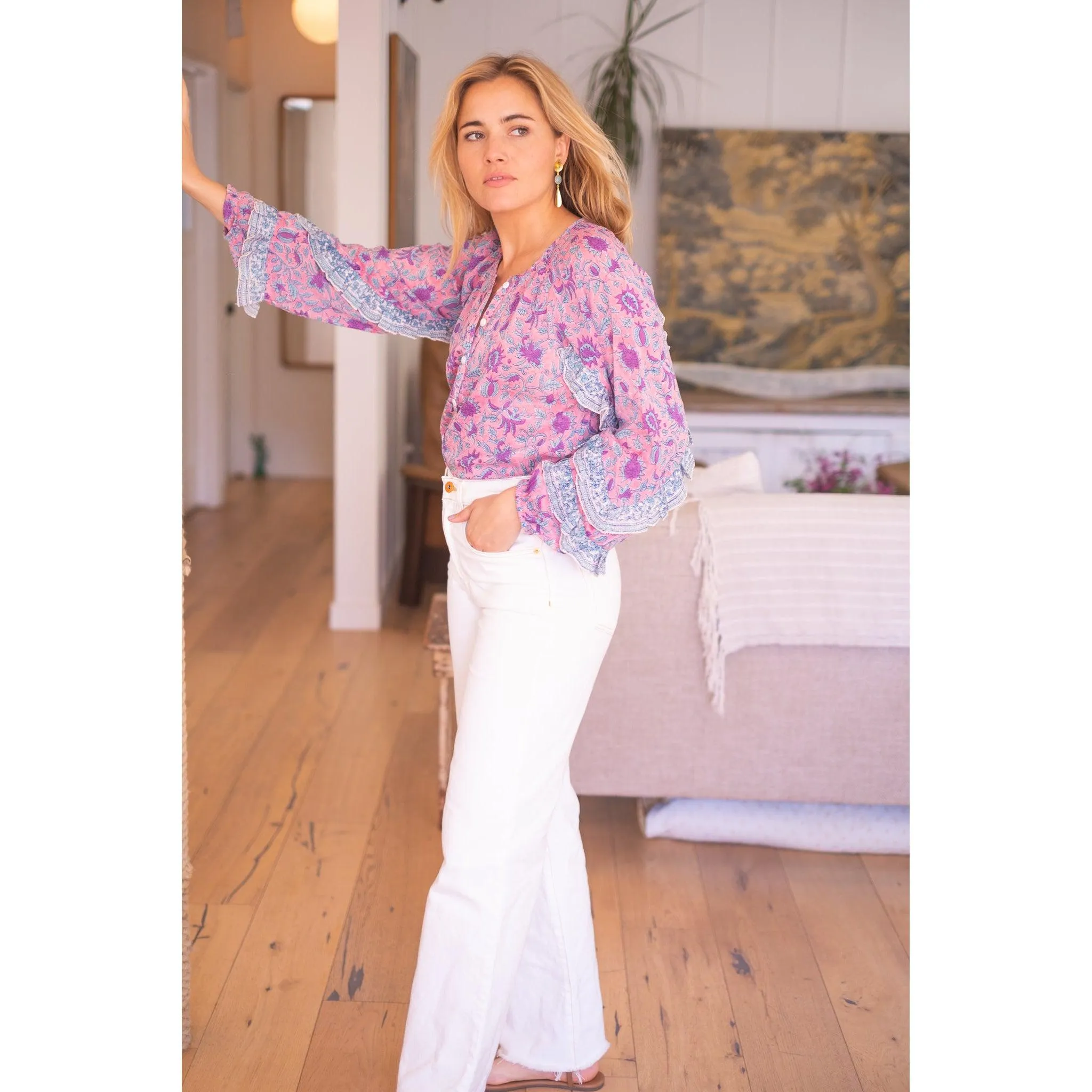 Pink Callie Blouse sold by Alicia Bell product image thumbnail 3