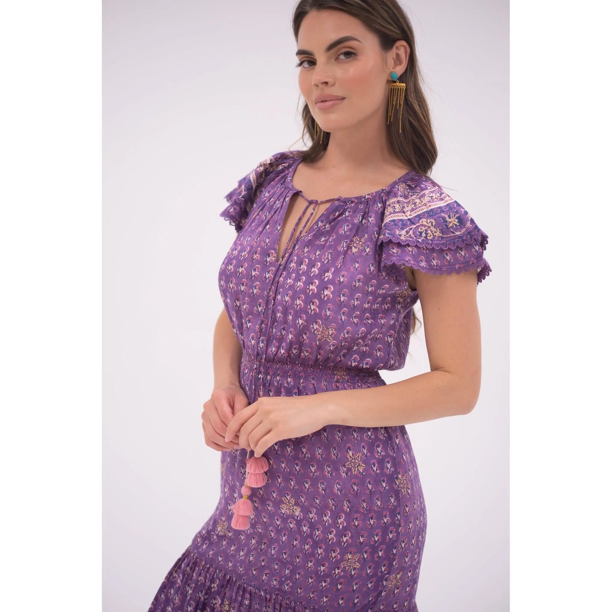 Purple Eva Midi Dress sold by Alicia Bell product image thumbnail 2
