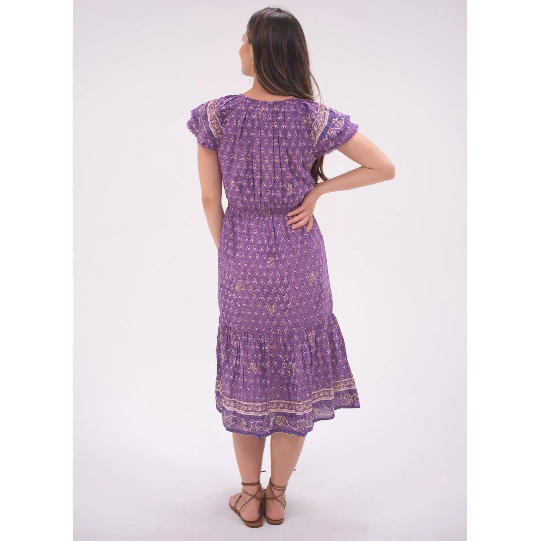 Purple Eva Midi Dress sold by Alicia Bell product image thumbnail 3