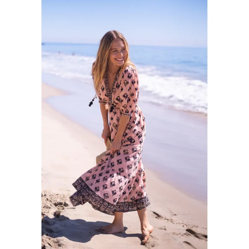 Peach/Black Pippa Maxi Dress sold by Alicia Bell