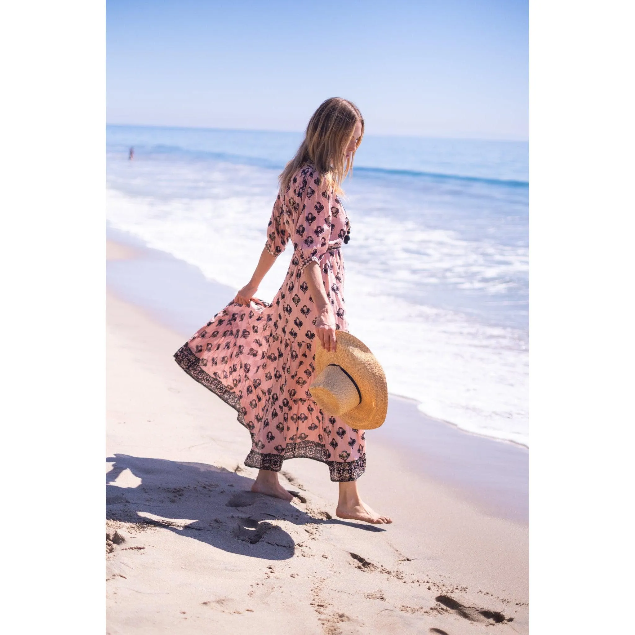 Peach/Black Pippa Maxi Dress sold by Alicia Bell product image thumbnail 2