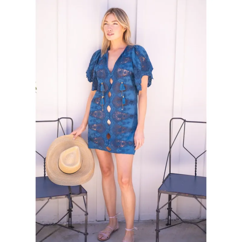 Turquoise Mini Angel Kaftan Lace sold by Alicia Bell