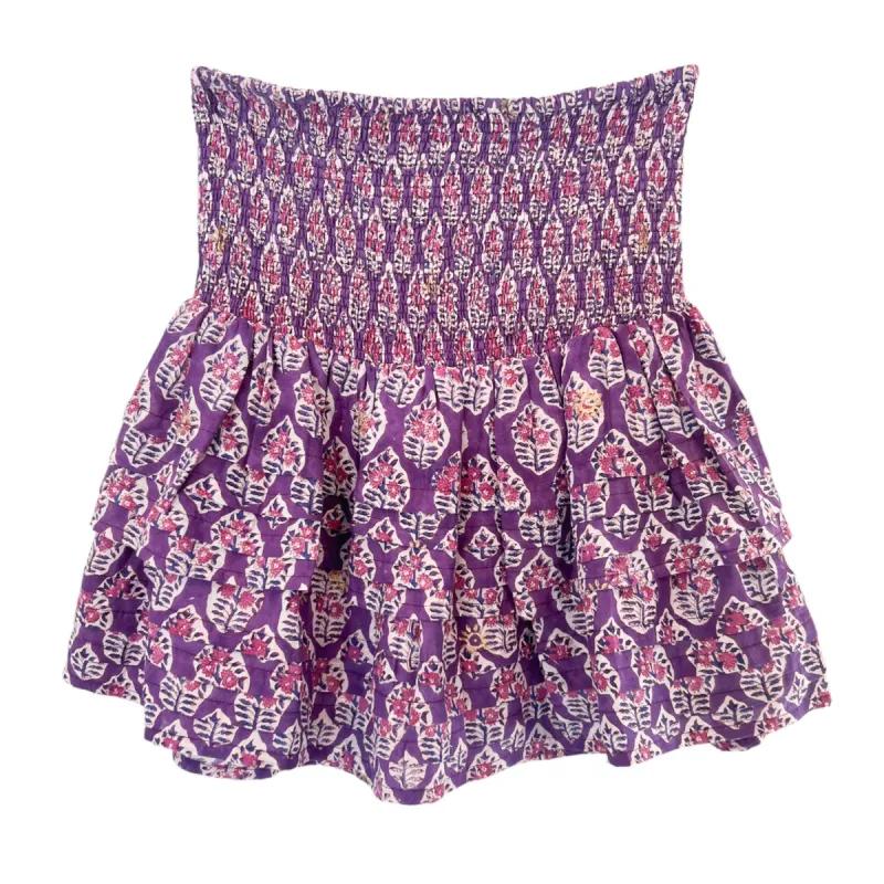 Pleated Smocked Mini Skirt - Cotton sold by Alicia Bell