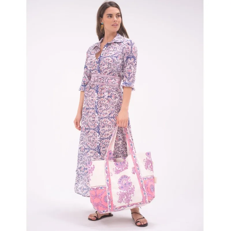 Pink/Blue Oversized Maxi Skirt Dress sold by Alicia Bell