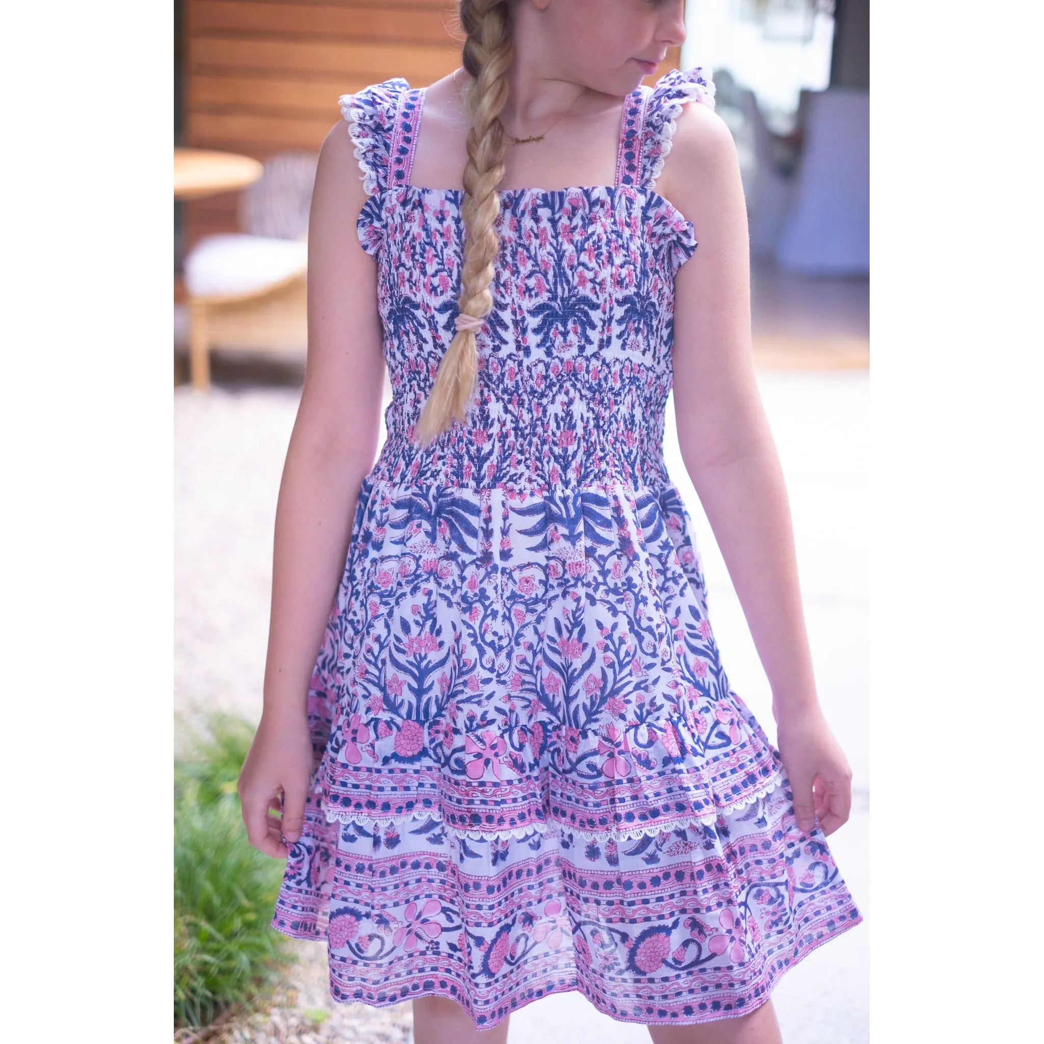 Pink/Blue Christine Mini Dress sold by Alicia Bell product image thumbnail 2