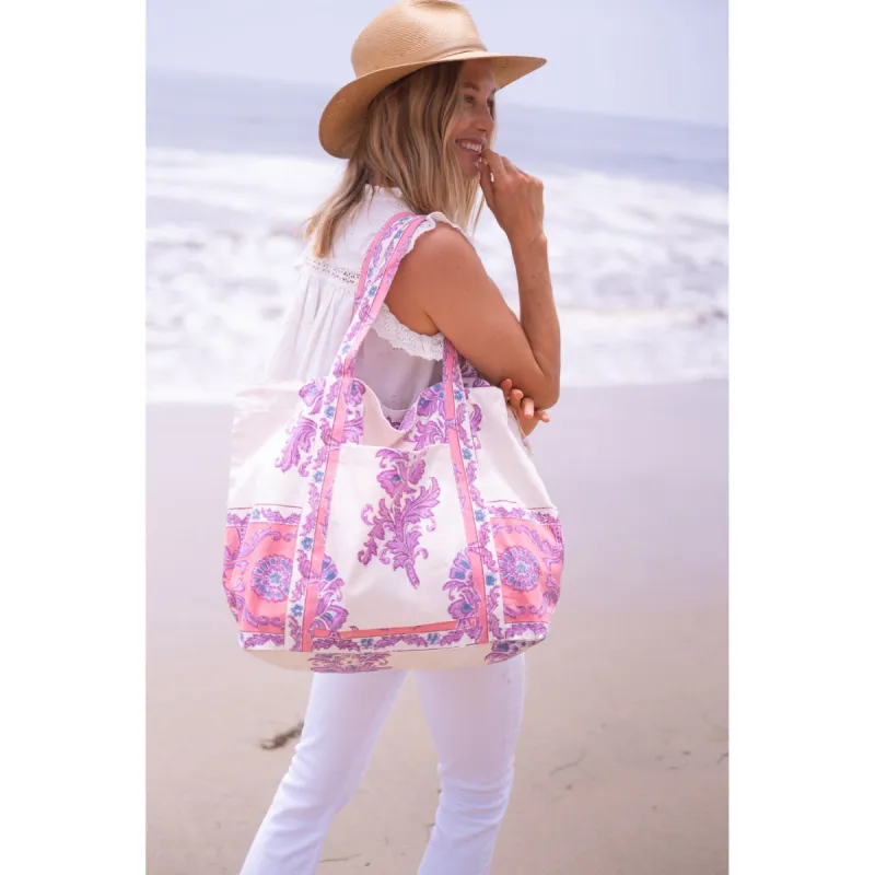 Flower Large Beach Bag sold by Alicia Bell