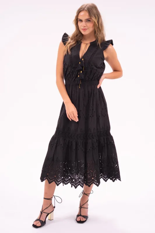Lola Midi Dress Eyelet sold by Alicia Bell