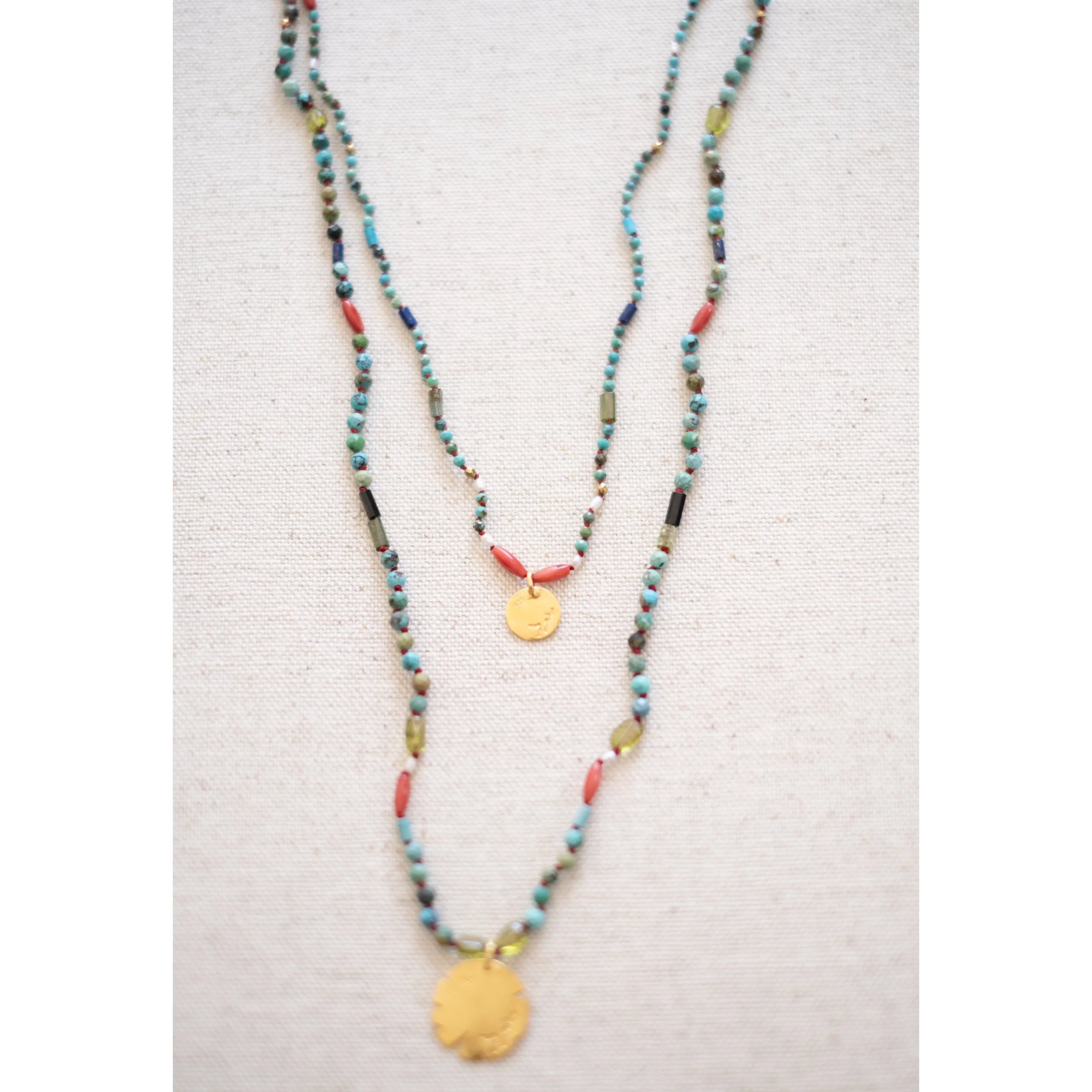Semi-Precious Stones Cord Necklace sold by Alicia Bell