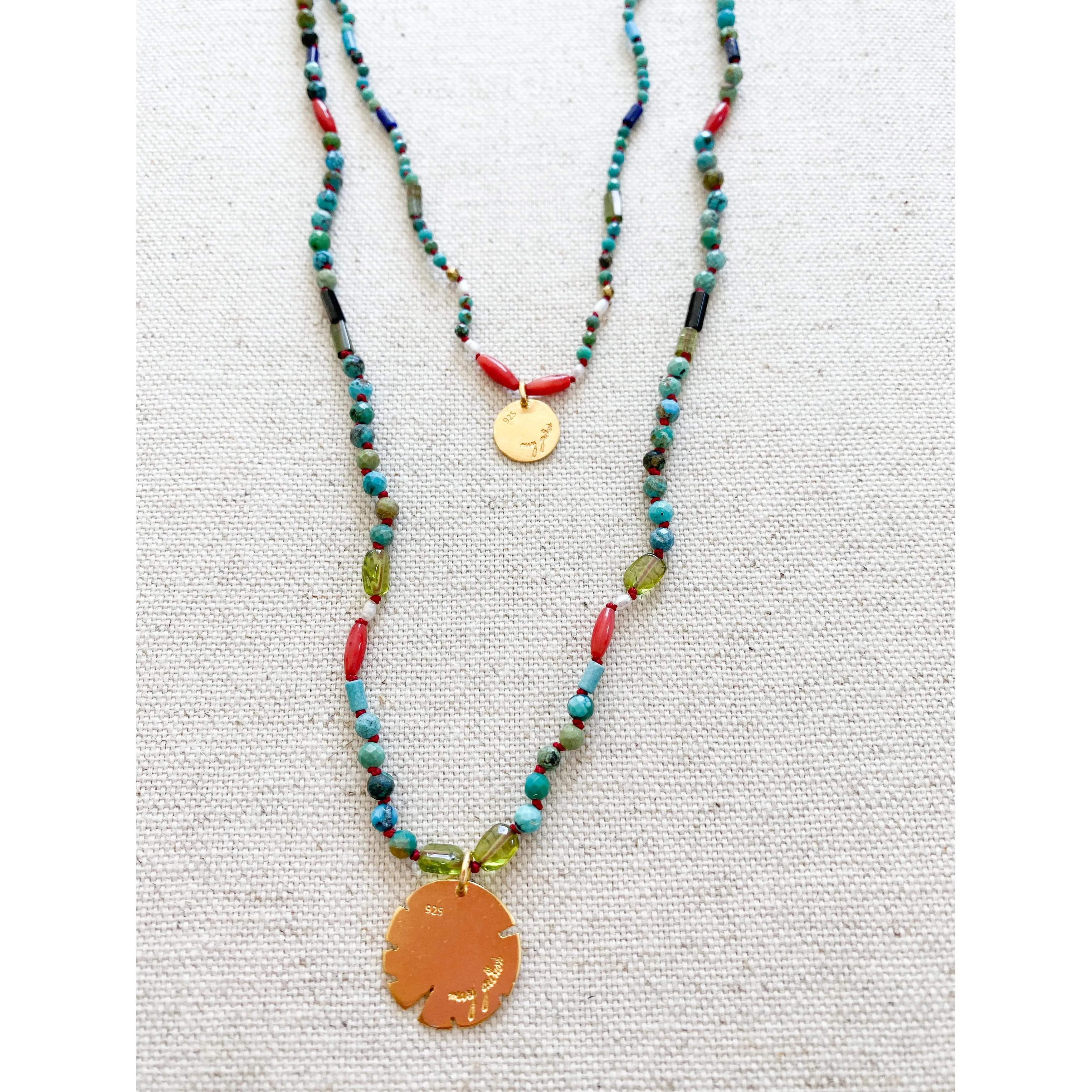 Semi-Precious Stones Cord Necklace sold by Alicia Bell product image thumbnail 4