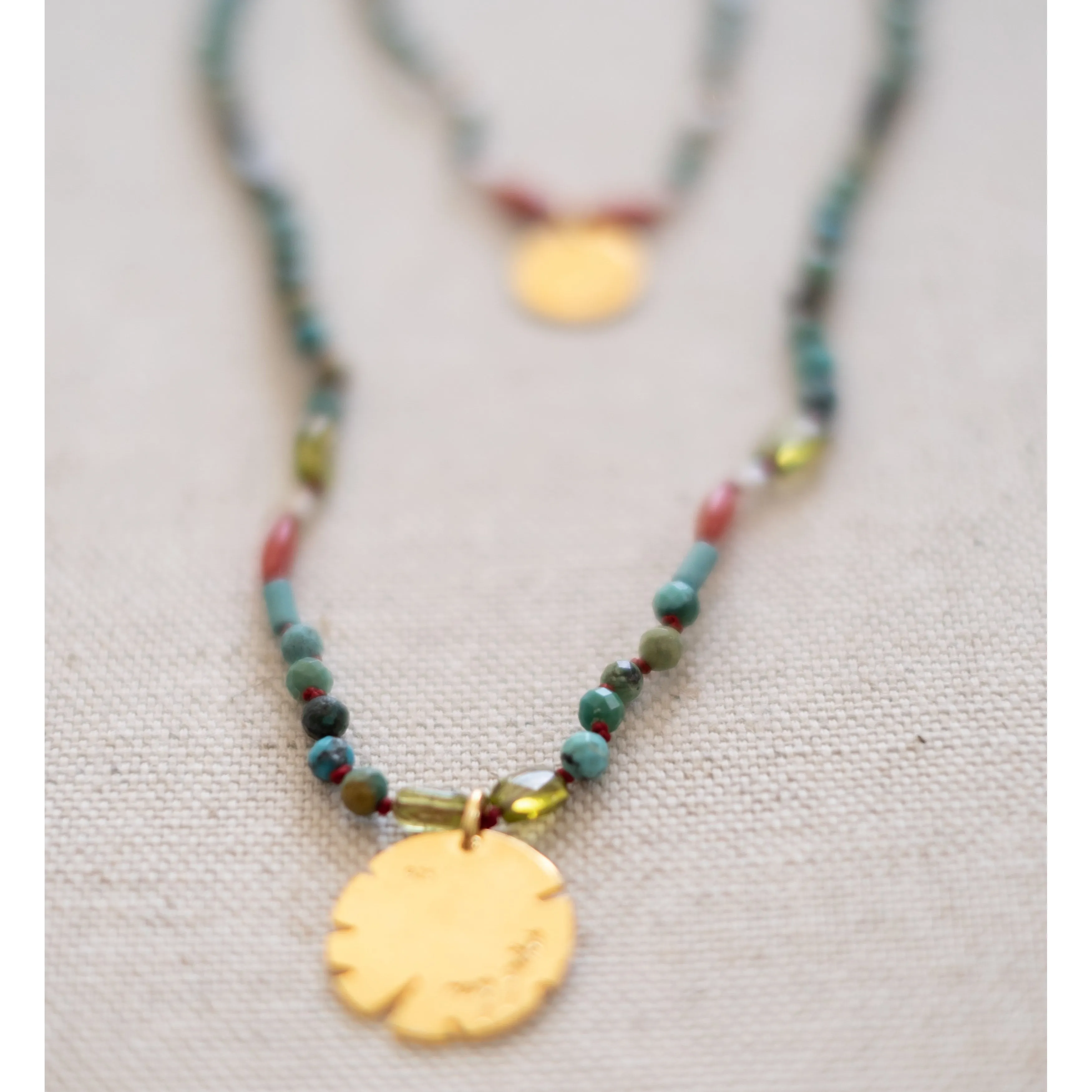 Semi-Precious Stones Cord Necklace sold by Alicia Bell product image thumbnail 2