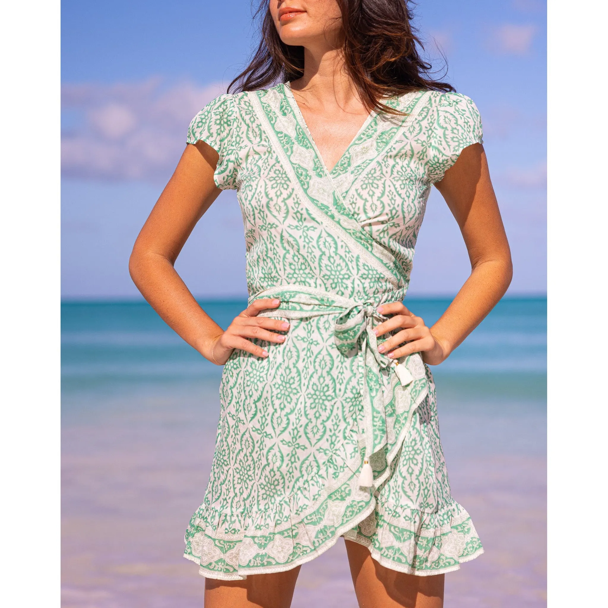 Cindy Mini Wrap Dress sold by Alicia Bell product image thumbnail 5