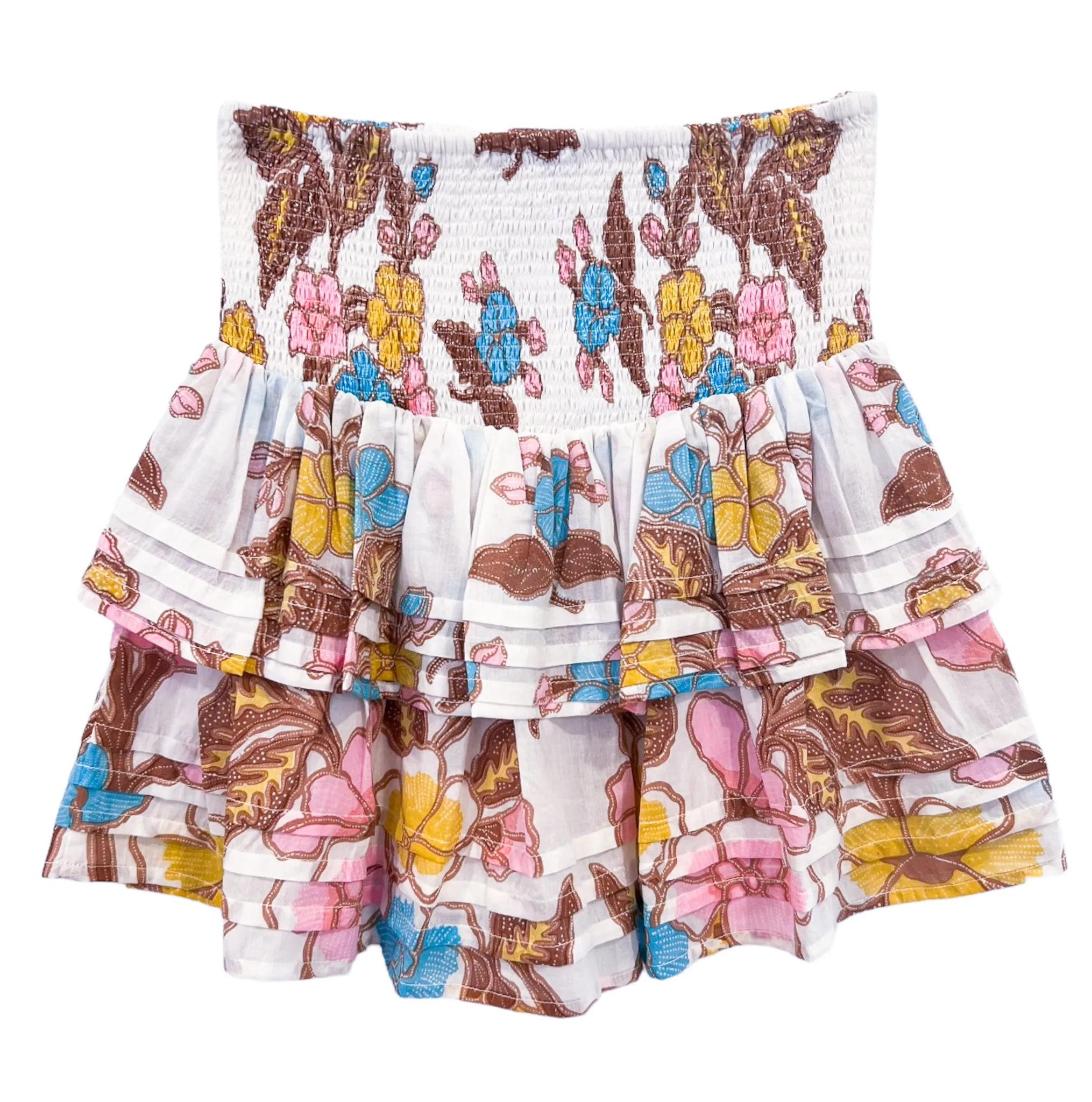 Pleated Smocked Mini Skirt sold by Alicia Bell