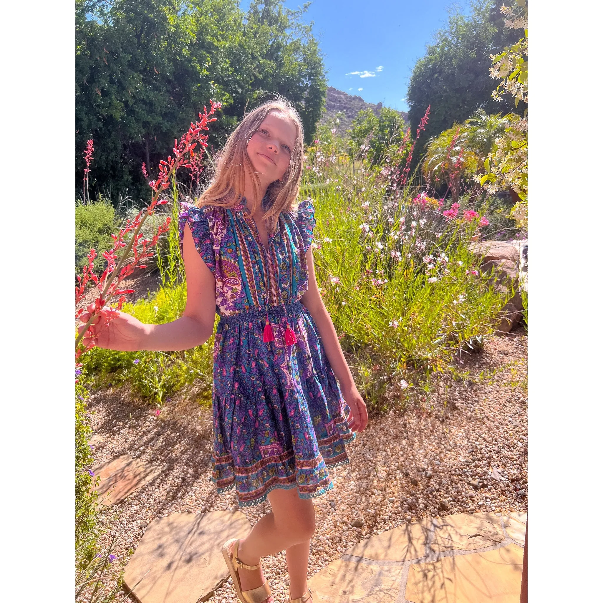 Girls Daphne Mini Dress sold by Alicia Bell product image thumbnail 5