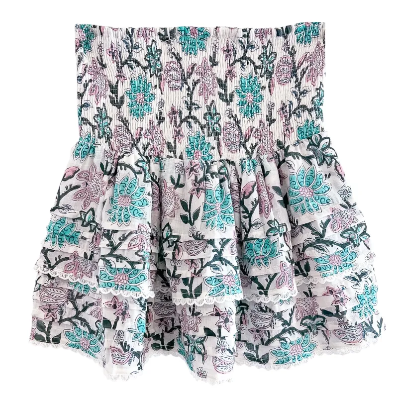 Pleated Smocked Mini Skirt sold by Alicia Bell