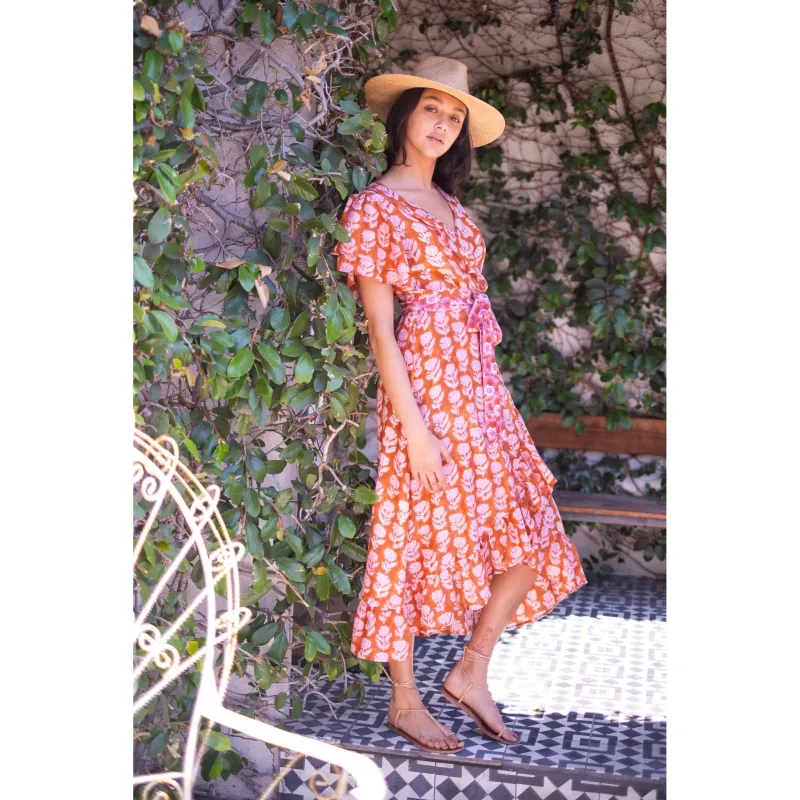 Frilly Midi Wrap Dress sold by Alicia Bell