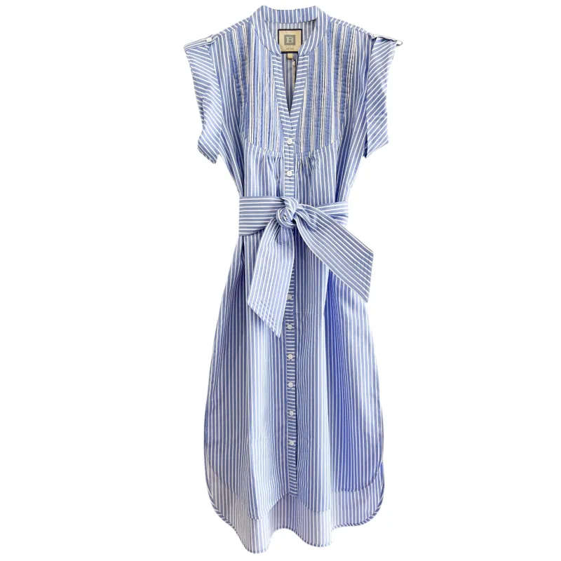 Light blue stripe Kat Midi Dress sold by Alicia Bell