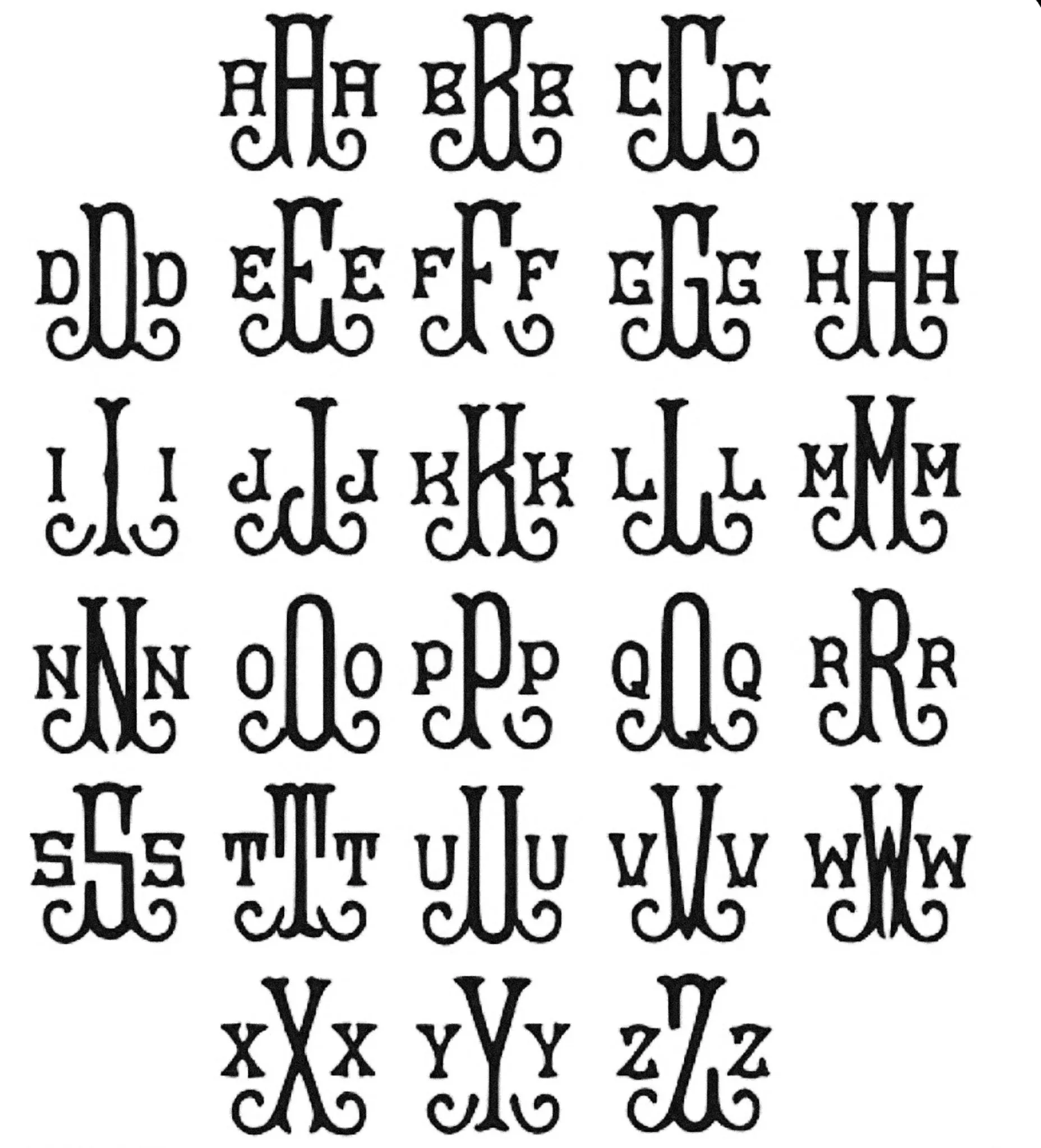 Baroque Monogram sold by Alicia Bell product image thumbnail 4