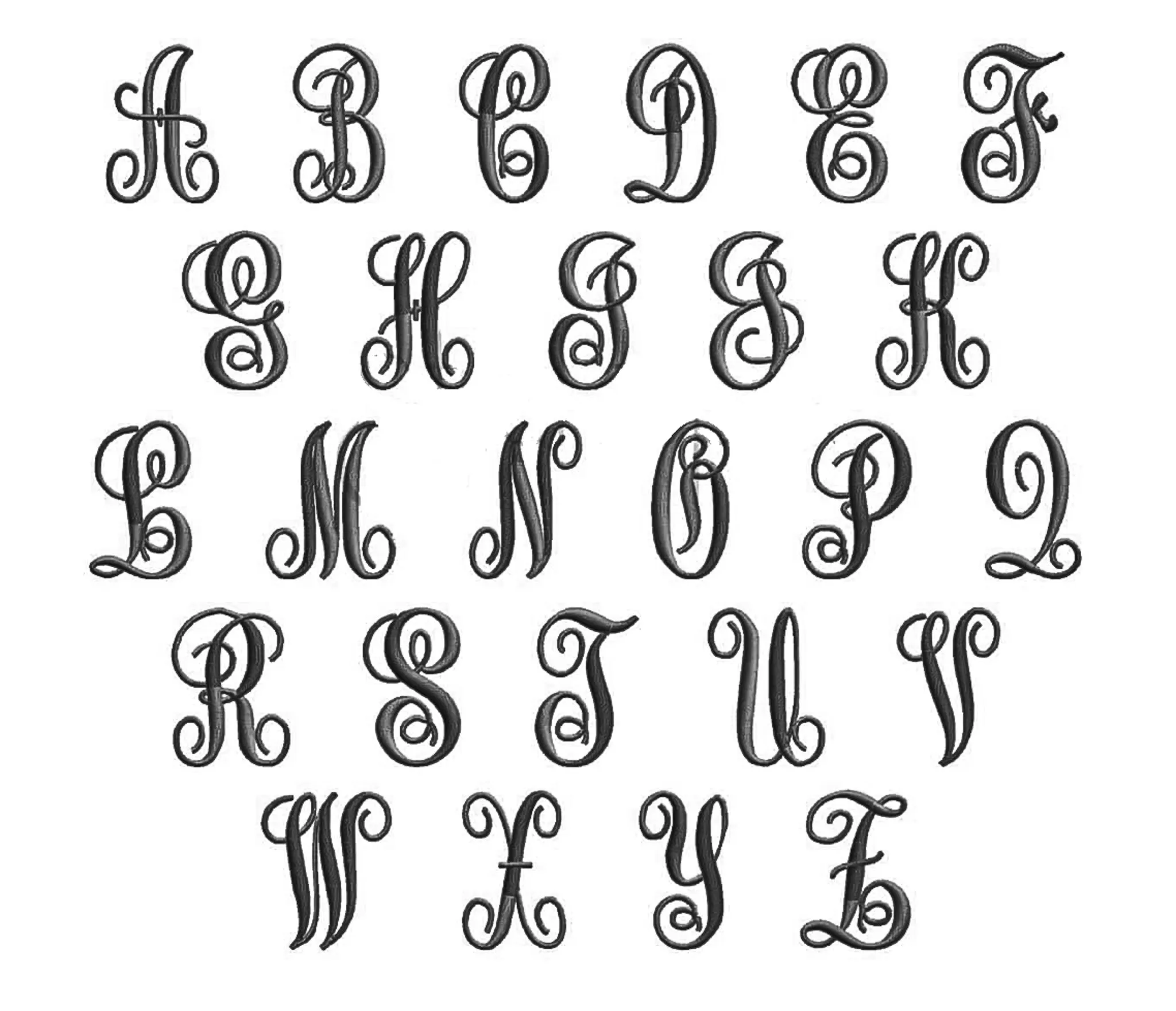 Wisteria Script Monogram sold by Alicia Bell product image thumbnail 4