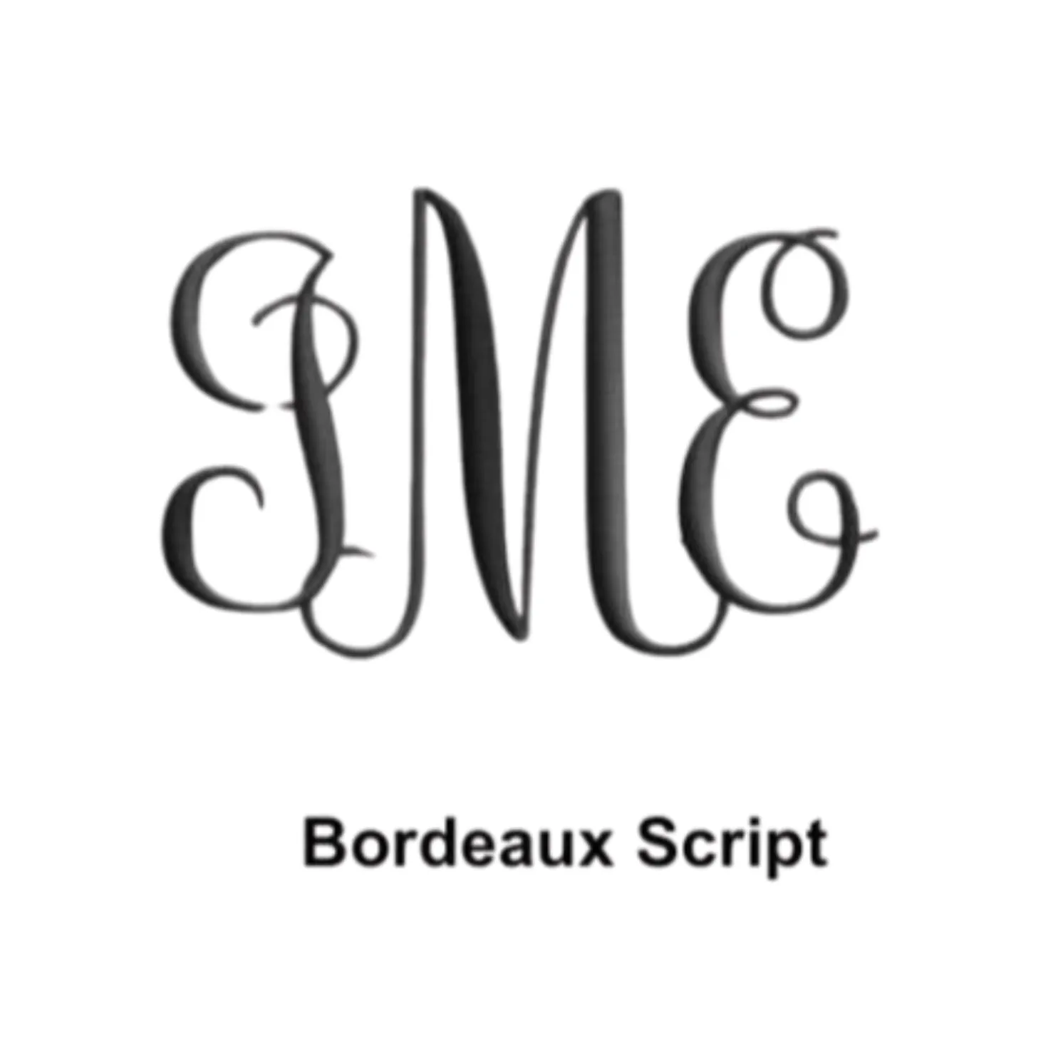 Bordeaux Script Monogram sold by Alicia Bell
