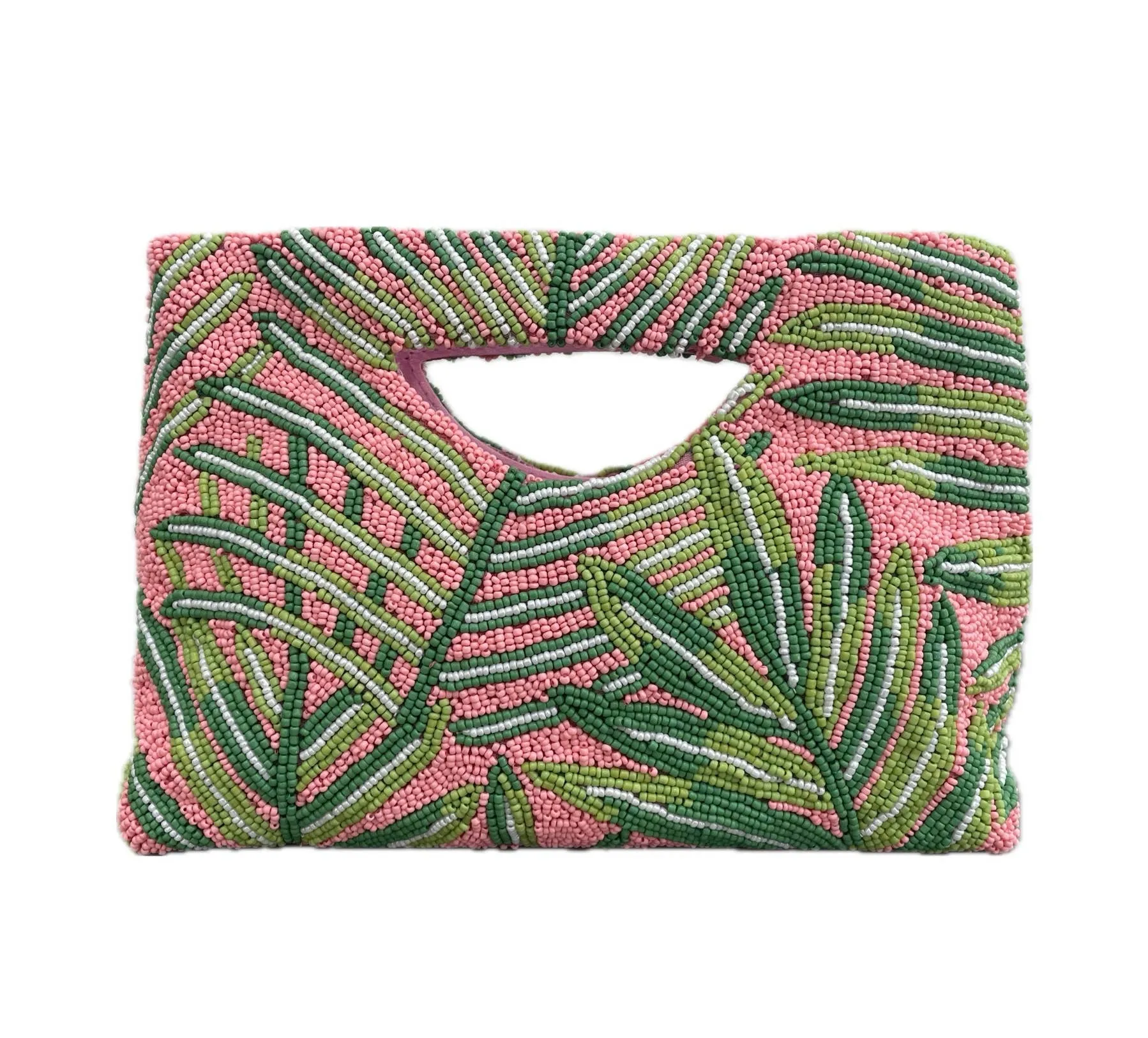 Pink and green tropical clutch- SHIPS MARCH 11th sold by Alicia Bell