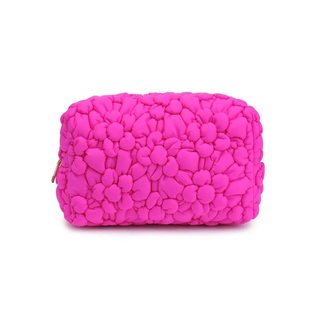 Flora Pop Nylon Cosmetic & Travel Organizer Pouch: Fuchsia sold by Alicia Bell product image thumbnail 4