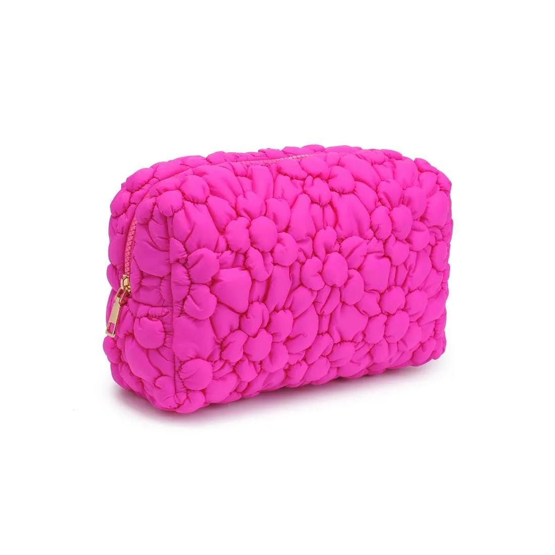 Flora Pop Nylon Cosmetic & Travel Organizer Pouch: Fuchsia sold by Alicia Bell product image thumbnail 2