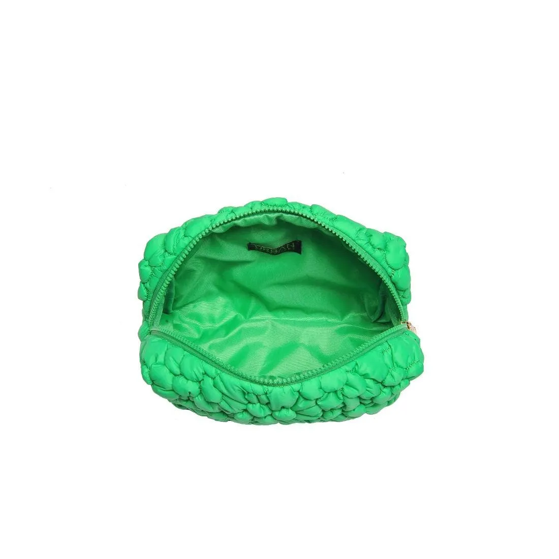 Flora Pop Nylon Cosmetic & Travel Organizer Pouch: Kelly Green sold by Alicia Bell product image thumbnail 2