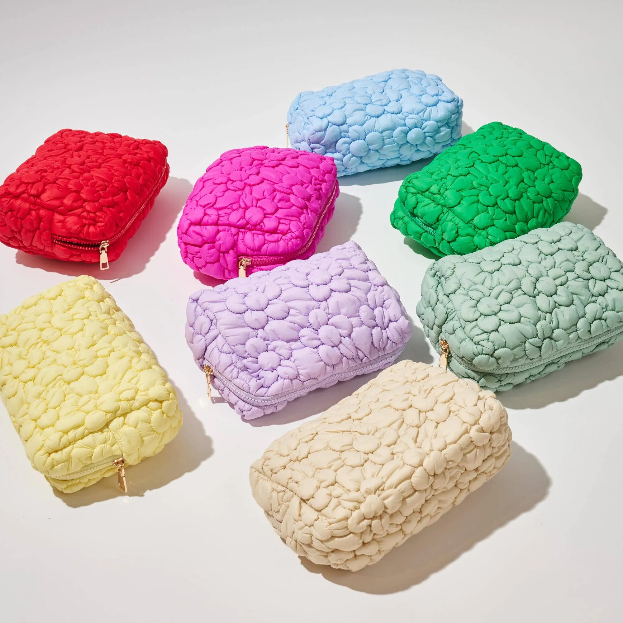 Flora Pop Nylon Cosmetic & Travel Organizer Pouch: Red sold by Alicia Bell product image thumbnail 4