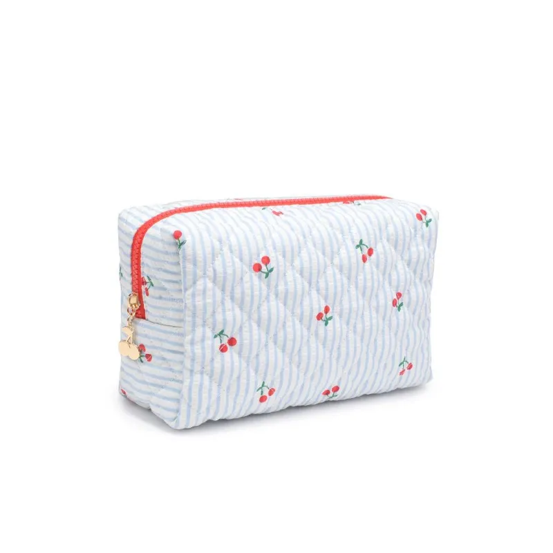Cherry Lane Cosmetic & Travel Organizer Pouch: Blue Cherry sold by Alicia Bell