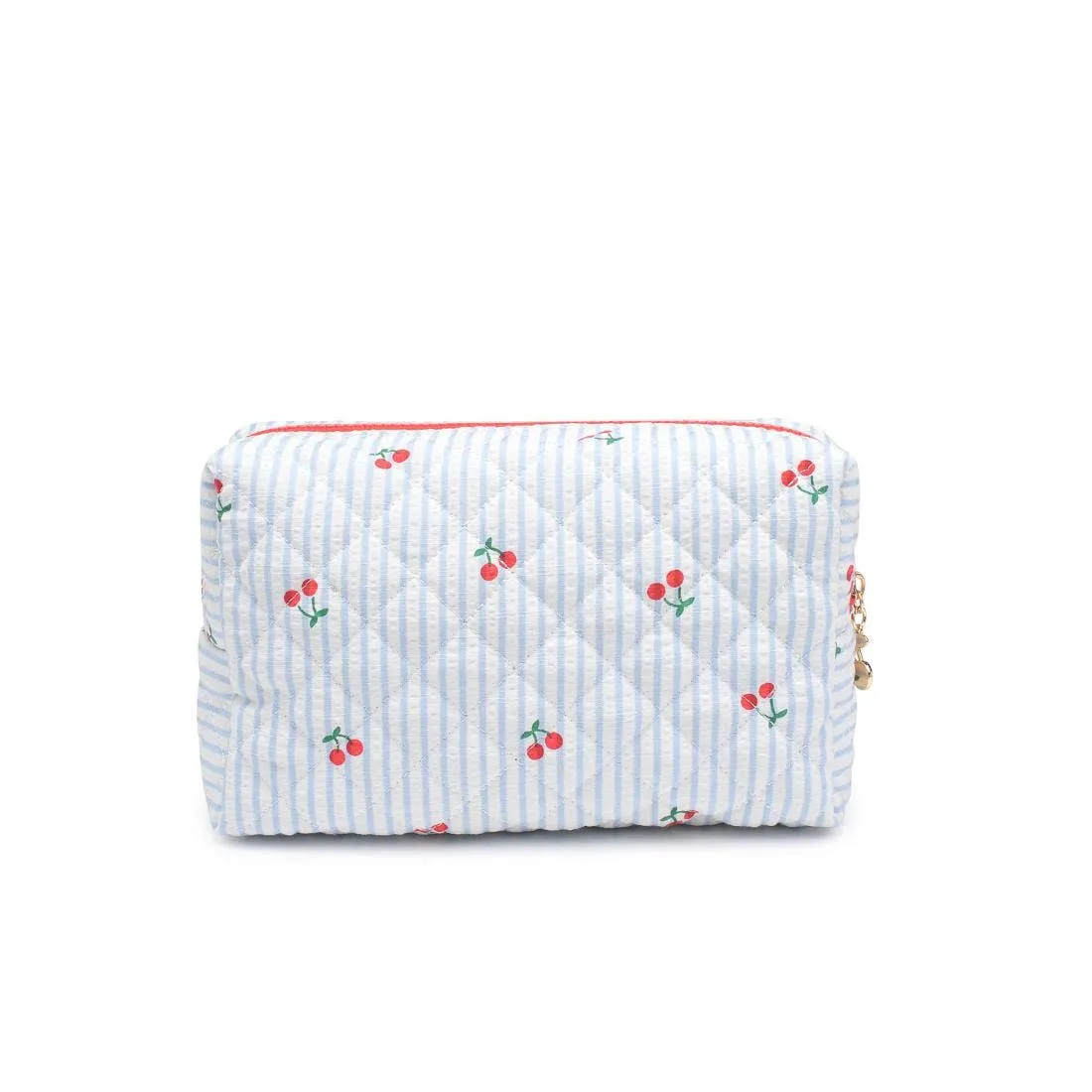 Cherry Lane Cosmetic & Travel Organizer Pouch: Blue Cherry sold by Alicia Bell product image thumbnail 5
