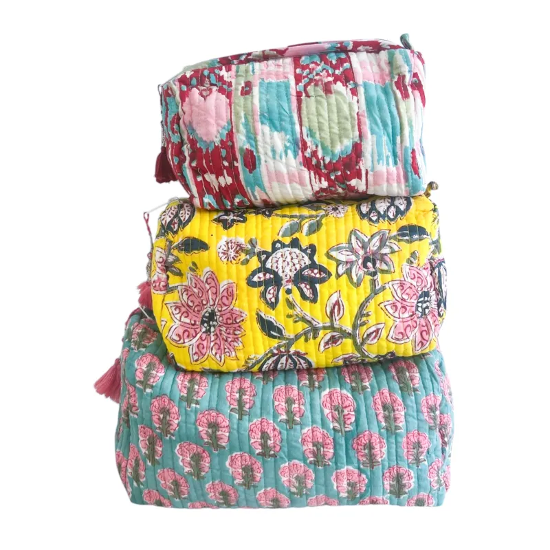 3 Piece Cosmetic Bag-Mixed Prints #40 made by Alicia Bell