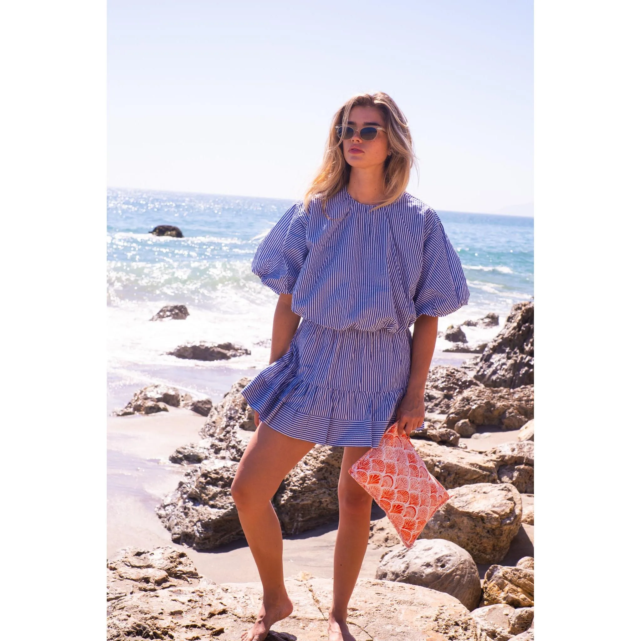 Navy Striped Balloon Top sold by Alicia Bell product image thumbnail 3