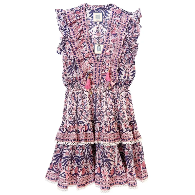 Pink/ Navy Rainey Mini Dress- Cotton sold by Alicia Bell
