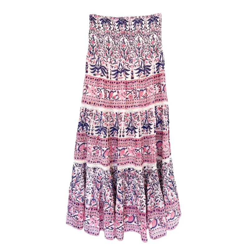 Pink / Blue Mandy Maxi Skirt sold by Alicia Bell