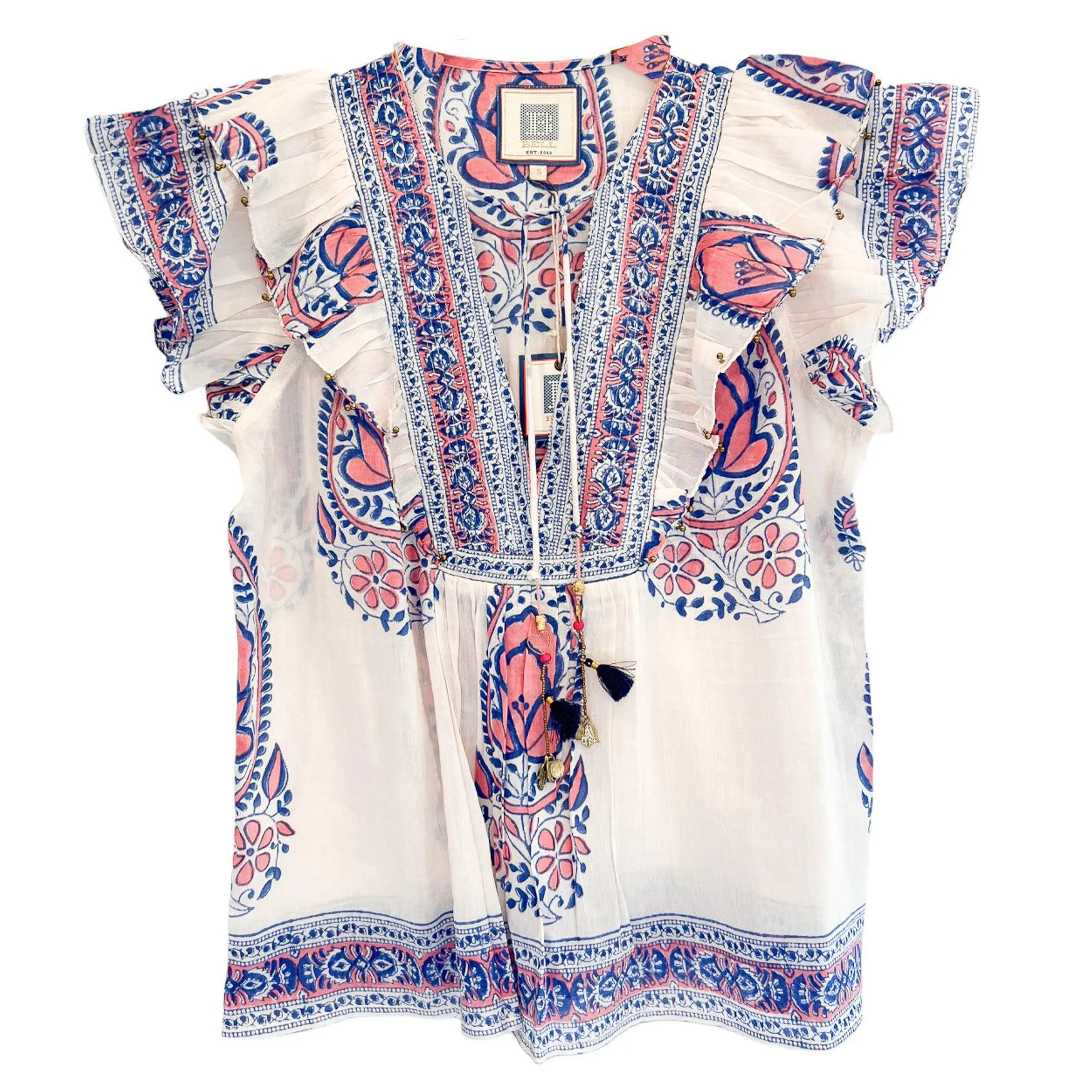 Pink / Blue Kiara Top sold by Alicia Bell