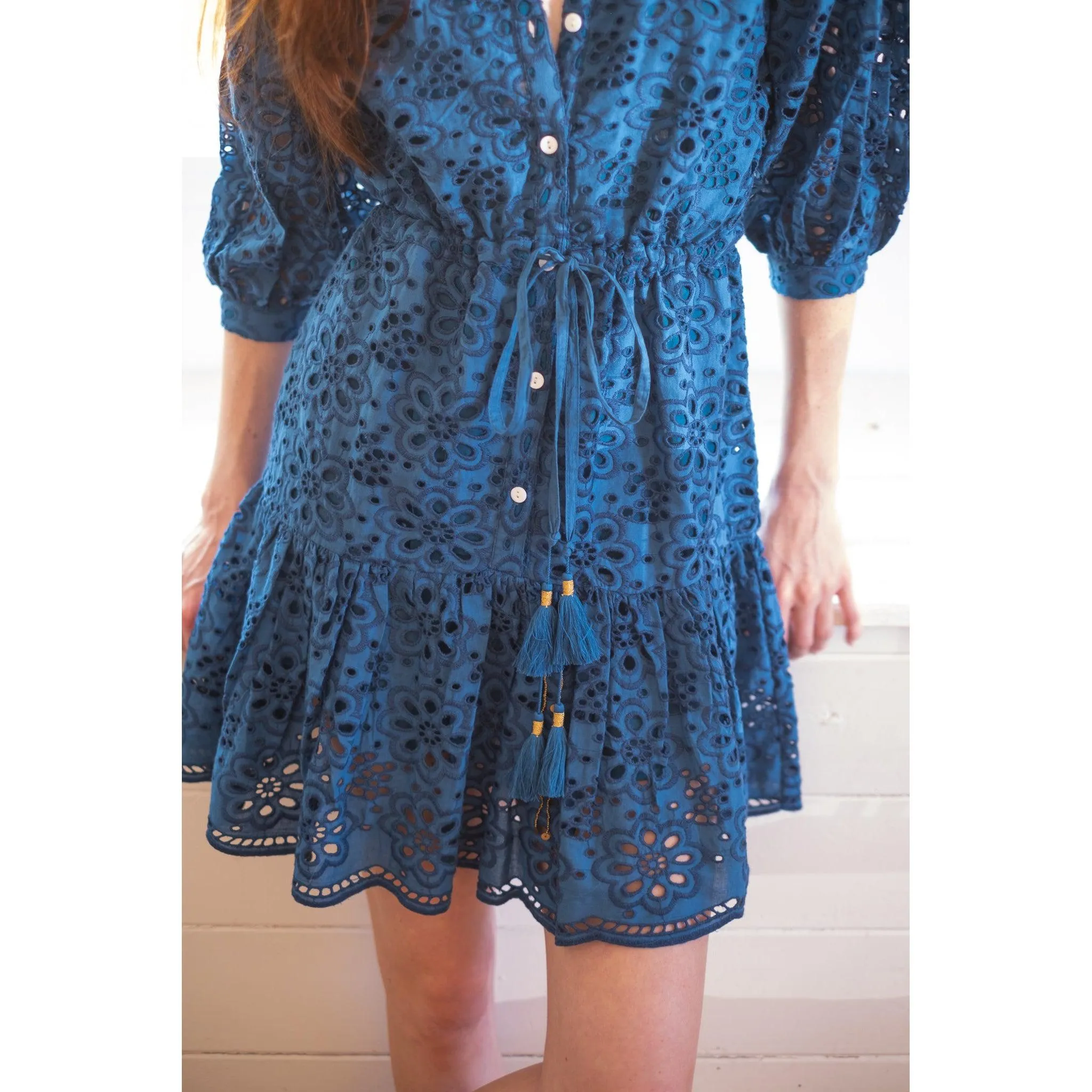 Turquoise Avery Mini Dress sold by Alicia Bell product image thumbnail 2